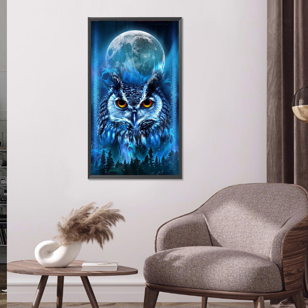 Owl - Full Round Drill Diamond Painting 40*70CM