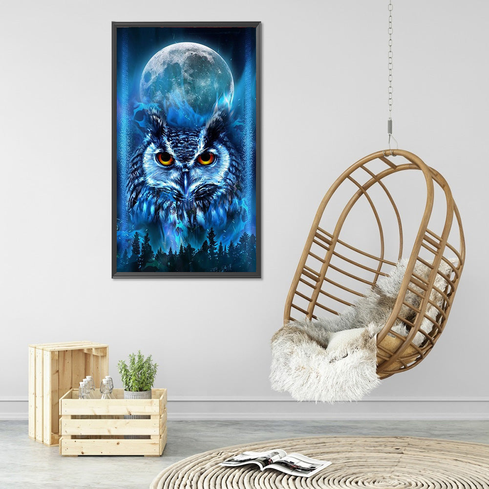 Owl - Full Round Drill Diamond Painting 40*70CM