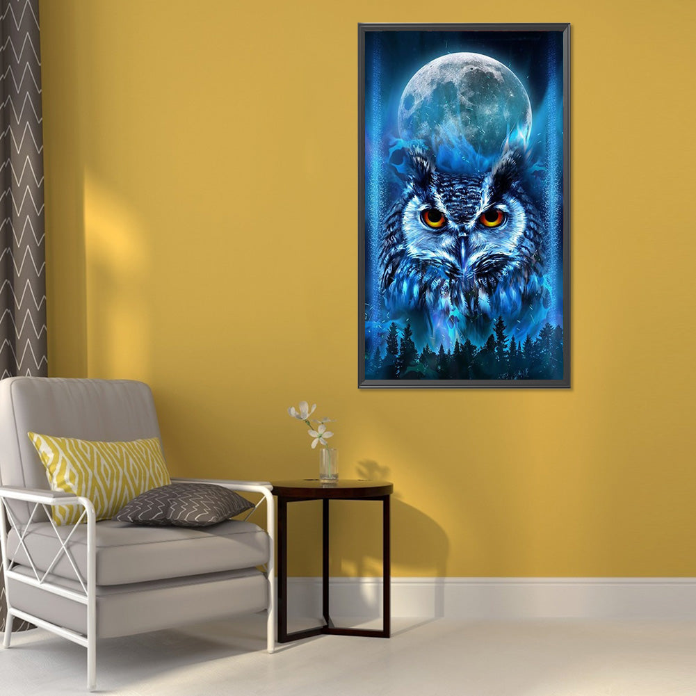 Owl - Full Round Drill Diamond Painting 40*70CM