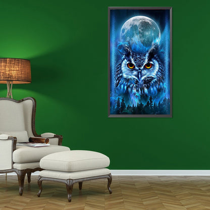 Owl - Full Round Drill Diamond Painting 40*70CM