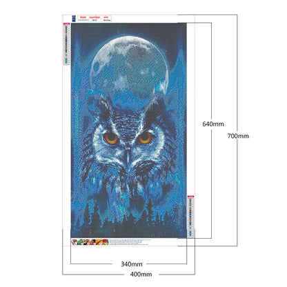 Owl - Full Round Drill Diamond Painting 40*70CM