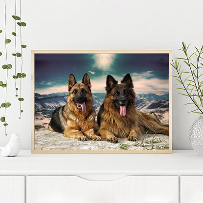 Wolf - Full Round Drill Diamond Painting 40*30CM