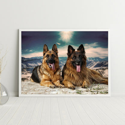 Wolf - Full Round Drill Diamond Painting 40*30CM