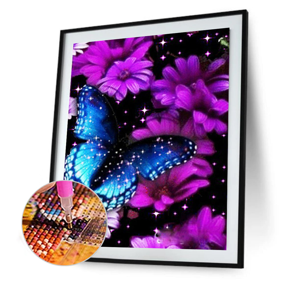 Butterfly - Full Round Drill Diamond Painting 50*60CM