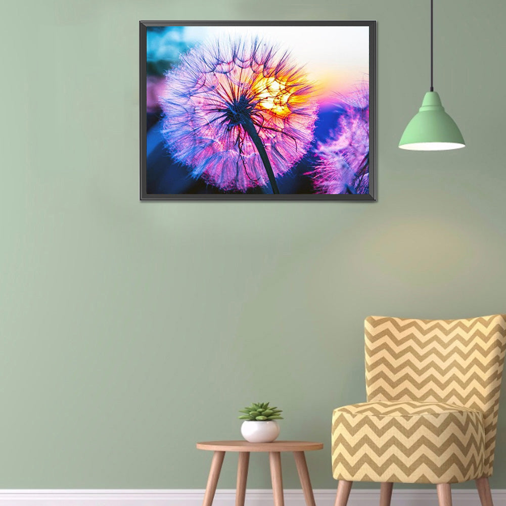 Sunset Dandelion - Full Round Drill Diamond Painting 40*30CM