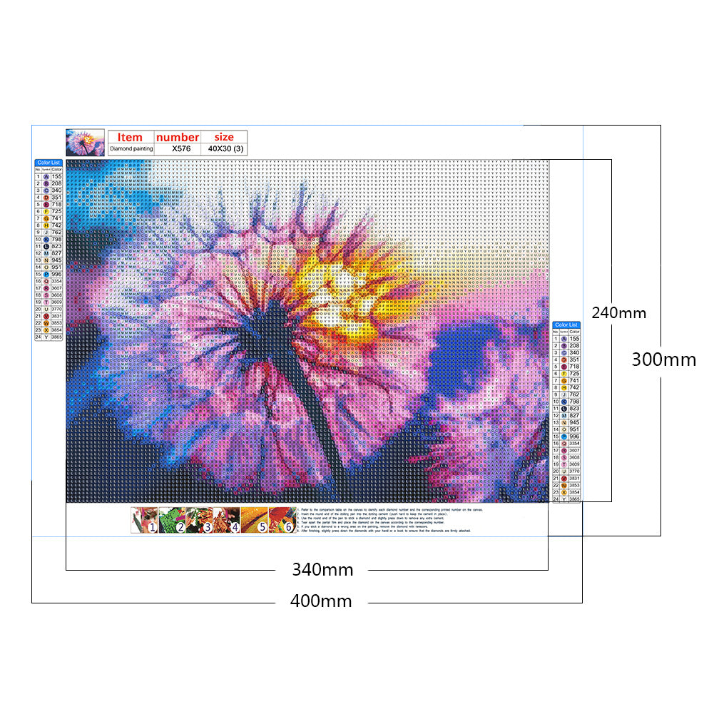 Sunset Dandelion - Full Round Drill Diamond Painting 40*30CM