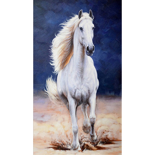 White Horse - Full Round Drill Diamond Painting 40*70CM