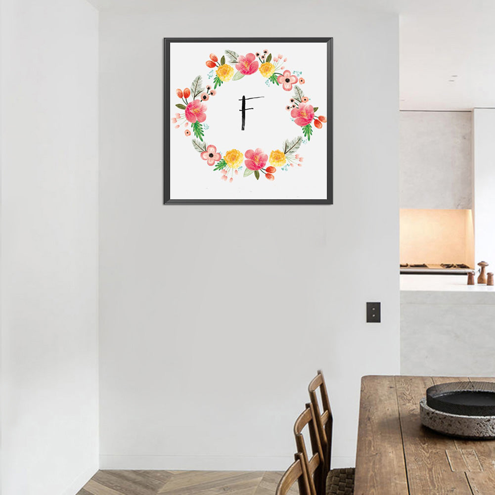 Letter F - Full Round Drill Diamond Painting 30*30CM