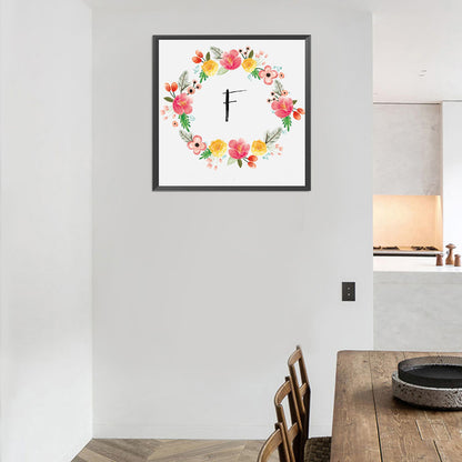 Letter F - Full Round Drill Diamond Painting 30*30CM