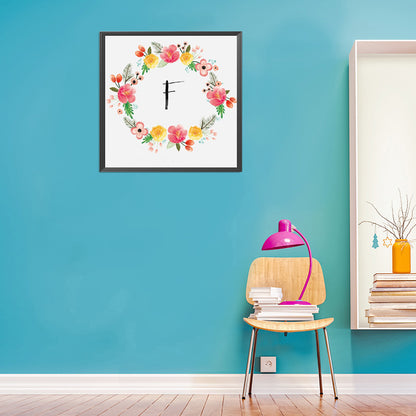 Letter F - Full Round Drill Diamond Painting 30*30CM