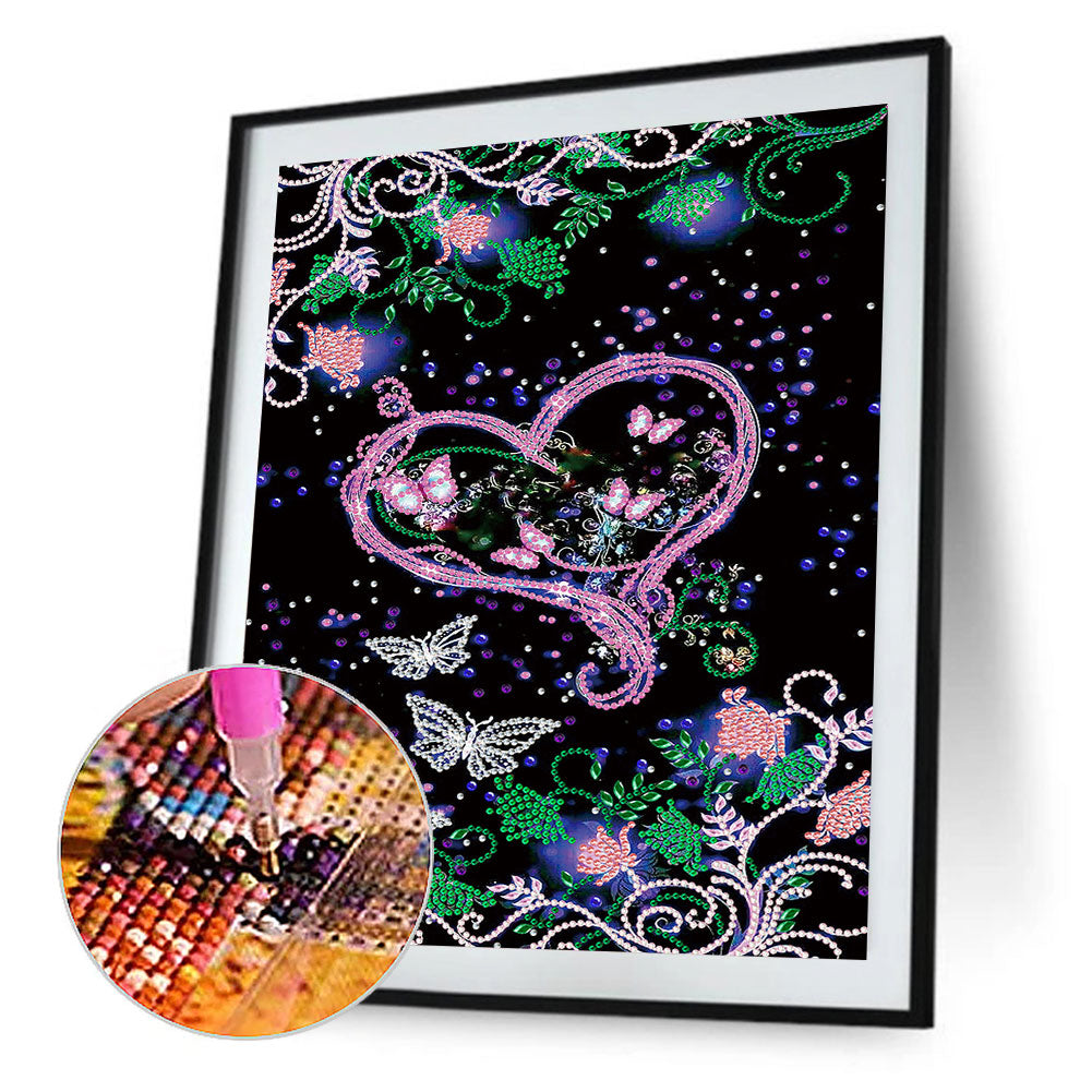 Love Flowers - Special Shaped Drill Diamond Paiting 30*40CM