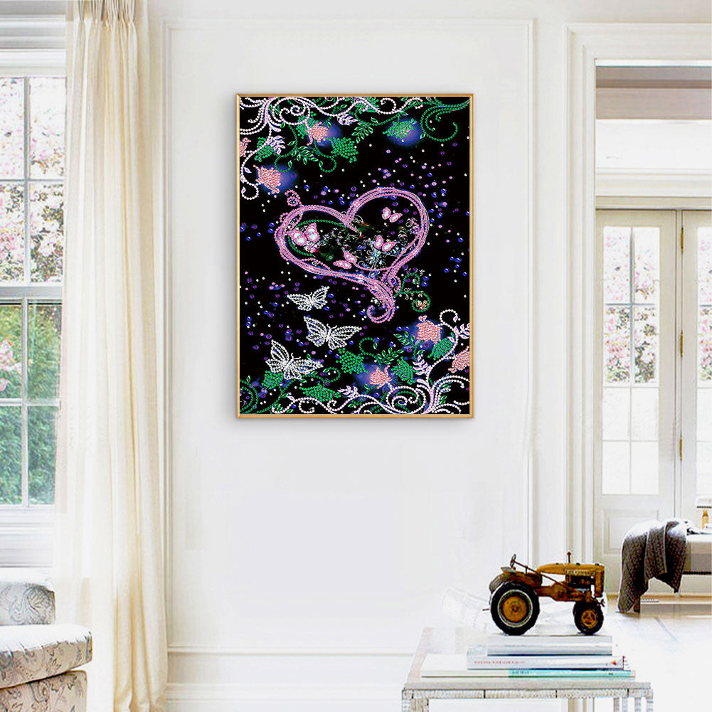 Love Flowers - Special Shaped Drill Diamond Paiting 30*40CM