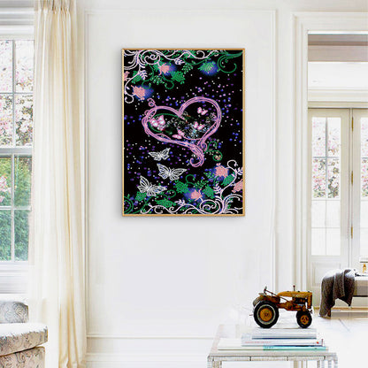 Love Flowers - Special Shaped Drill Diamond Paiting 30*40CM