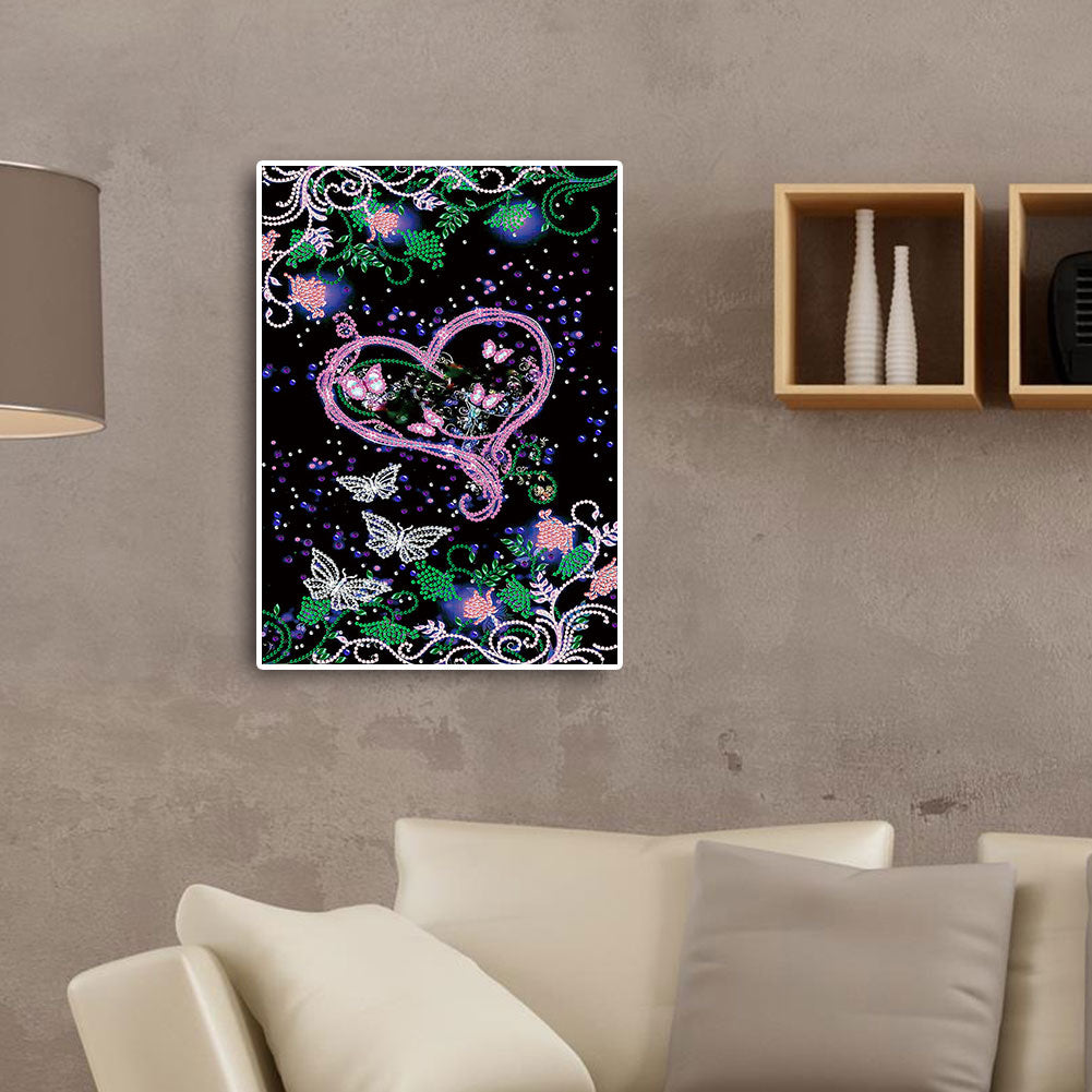 Love Flowers - Special Shaped Drill Diamond Paiting 30*40CM