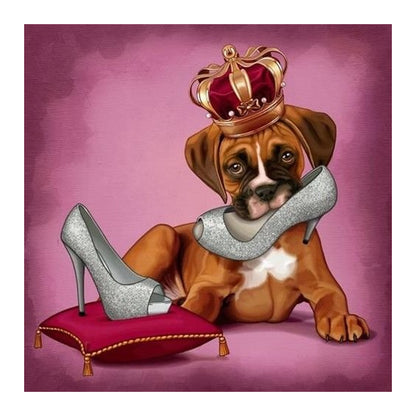 High Heels Puppy - Full Round Drill Diamond Painting 30*30CM