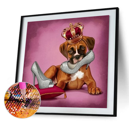 High Heels Puppy - Full Round Drill Diamond Painting 30*30CM