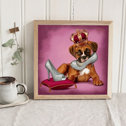 High Heels Puppy - Full Round Drill Diamond Painting 30*30CM