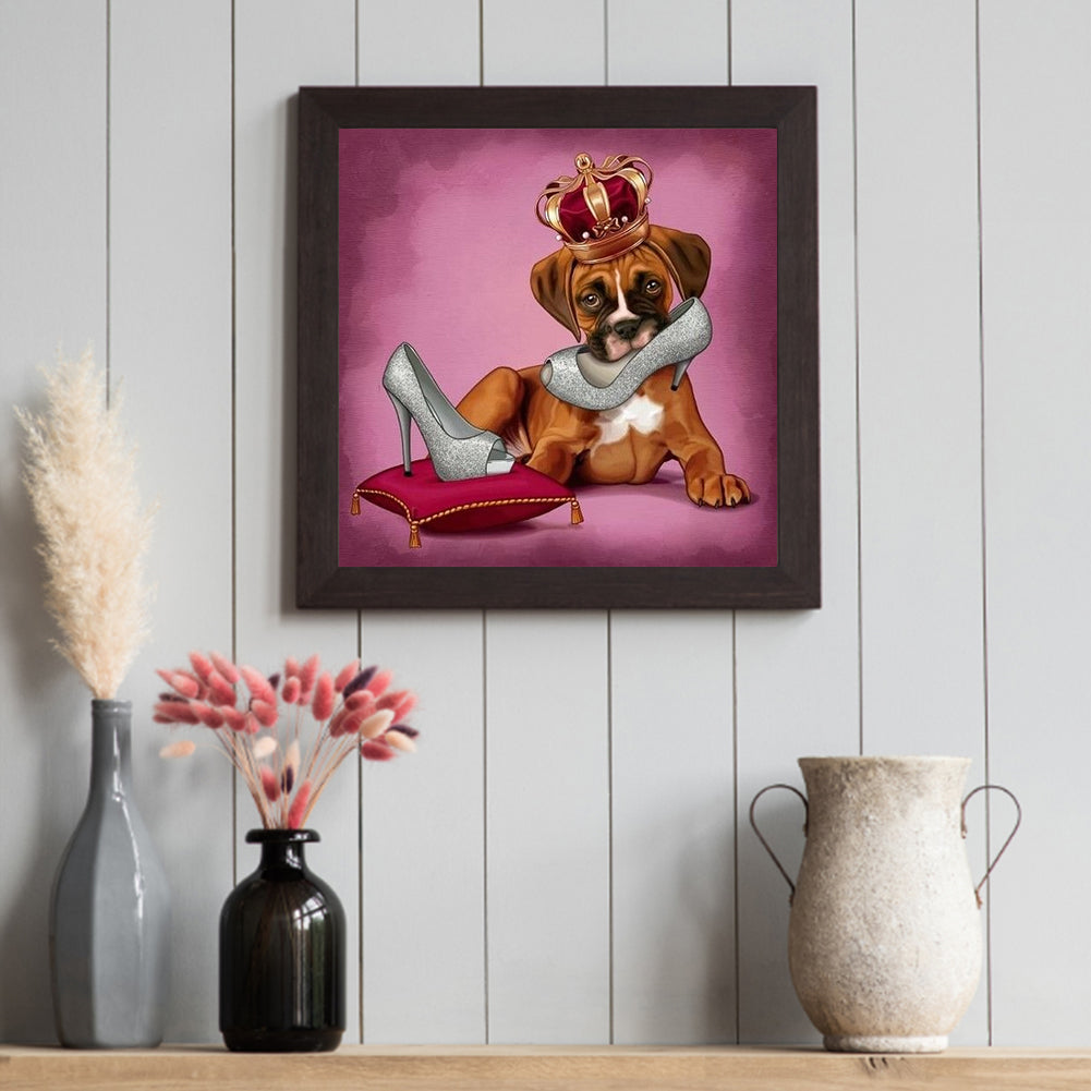 High Heels Puppy - Full Round Drill Diamond Painting 30*30CM