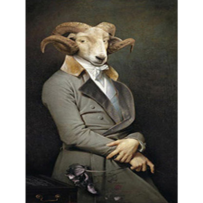 Gentleman Sheep - Full Round Drill Diamond Painting 30*40CM