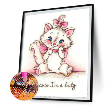 Cute Cat - Full Round Drill Diamond Painting 30*40CM