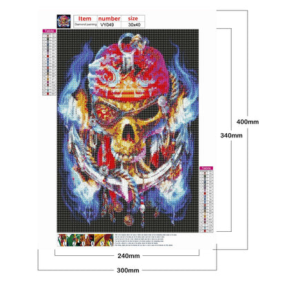 Skeleton - Full Round Drill Diamond Painting 30*40CM