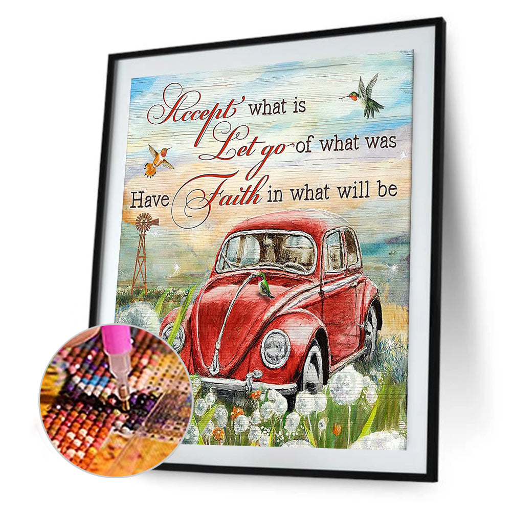 Car Text - Full Round Drill Diamond Painting 30*40CM