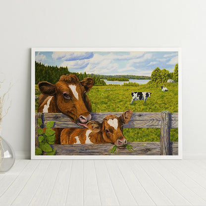 Cattle - Full Round Drill Diamond Painting 40*30CM