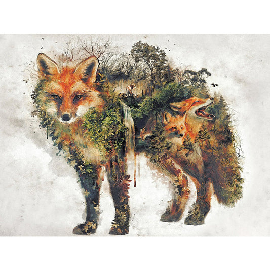 Fox Art - Full Round Drill Diamond Painting 40*30CM