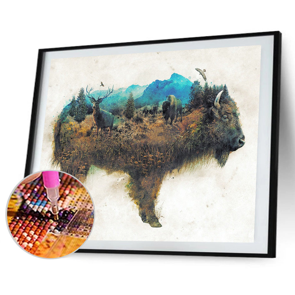 Bison Art - Full Round Drill Diamond Painting 40*30CM