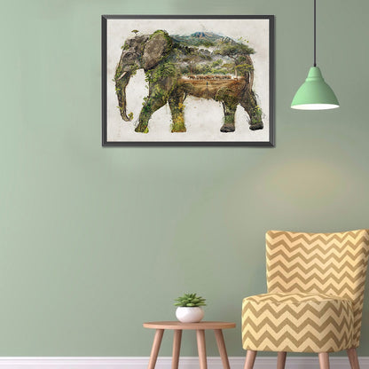 Elephant Art - Full Round Drill Diamond Painting 40*30CM