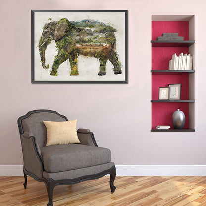 Elephant Art - Full Round Drill Diamond Painting 40*30CM