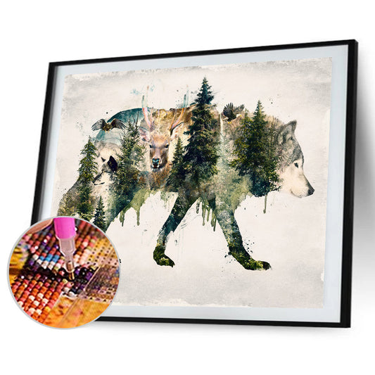 Wolf Art - Full Round Drill Diamond Painting 40*30CM