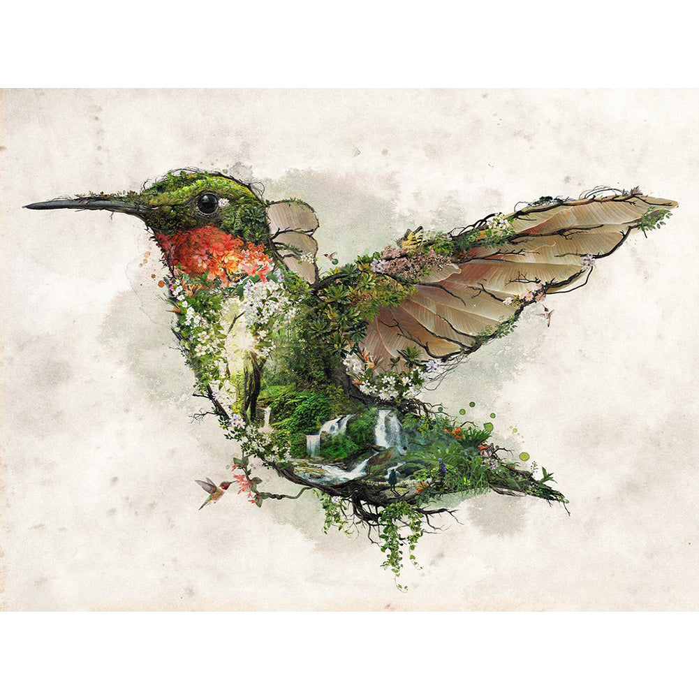 Hummingbird Art - Full Round Drill Diamond Painting 40*30CM