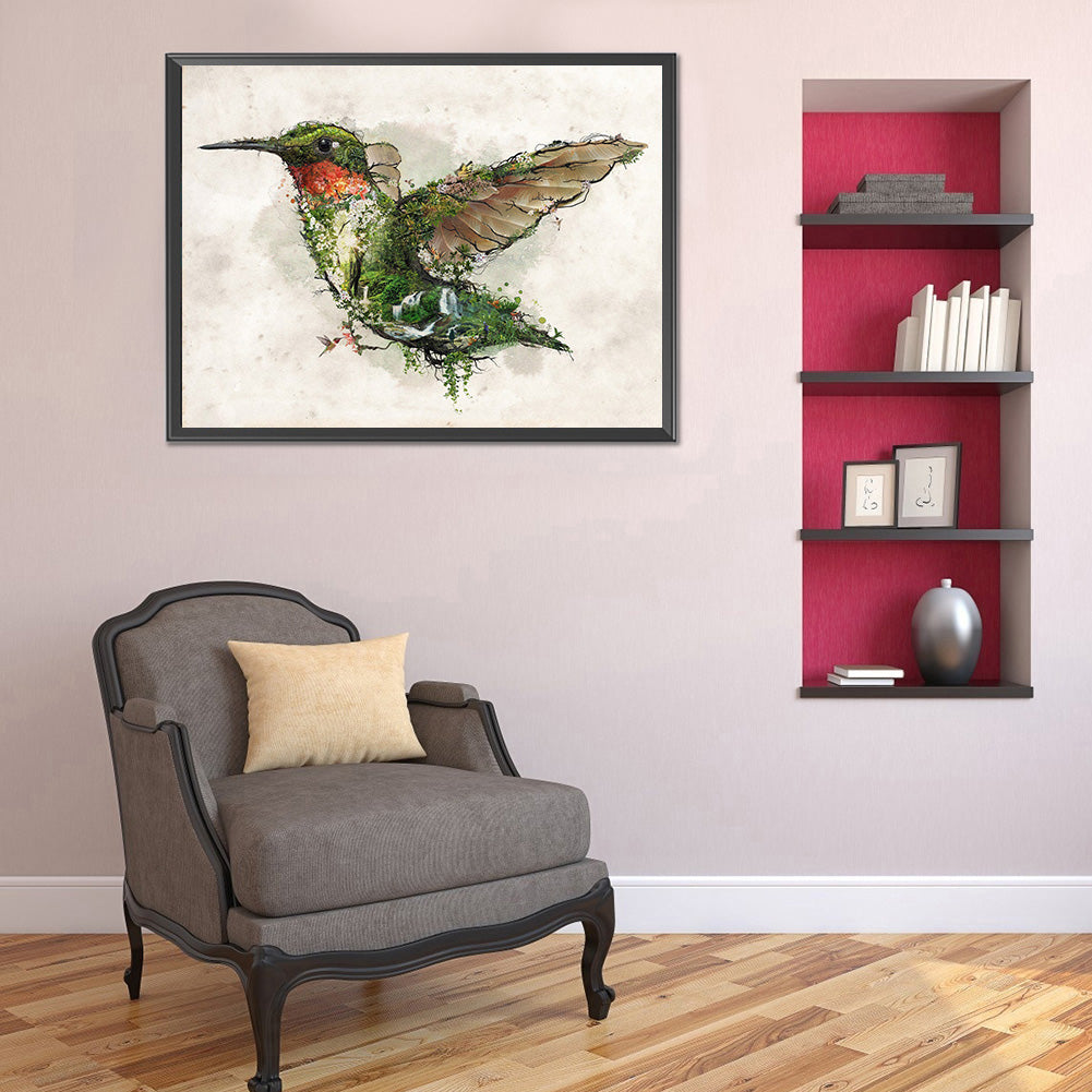 Hummingbird Art - Full Round Drill Diamond Painting 40*30CM