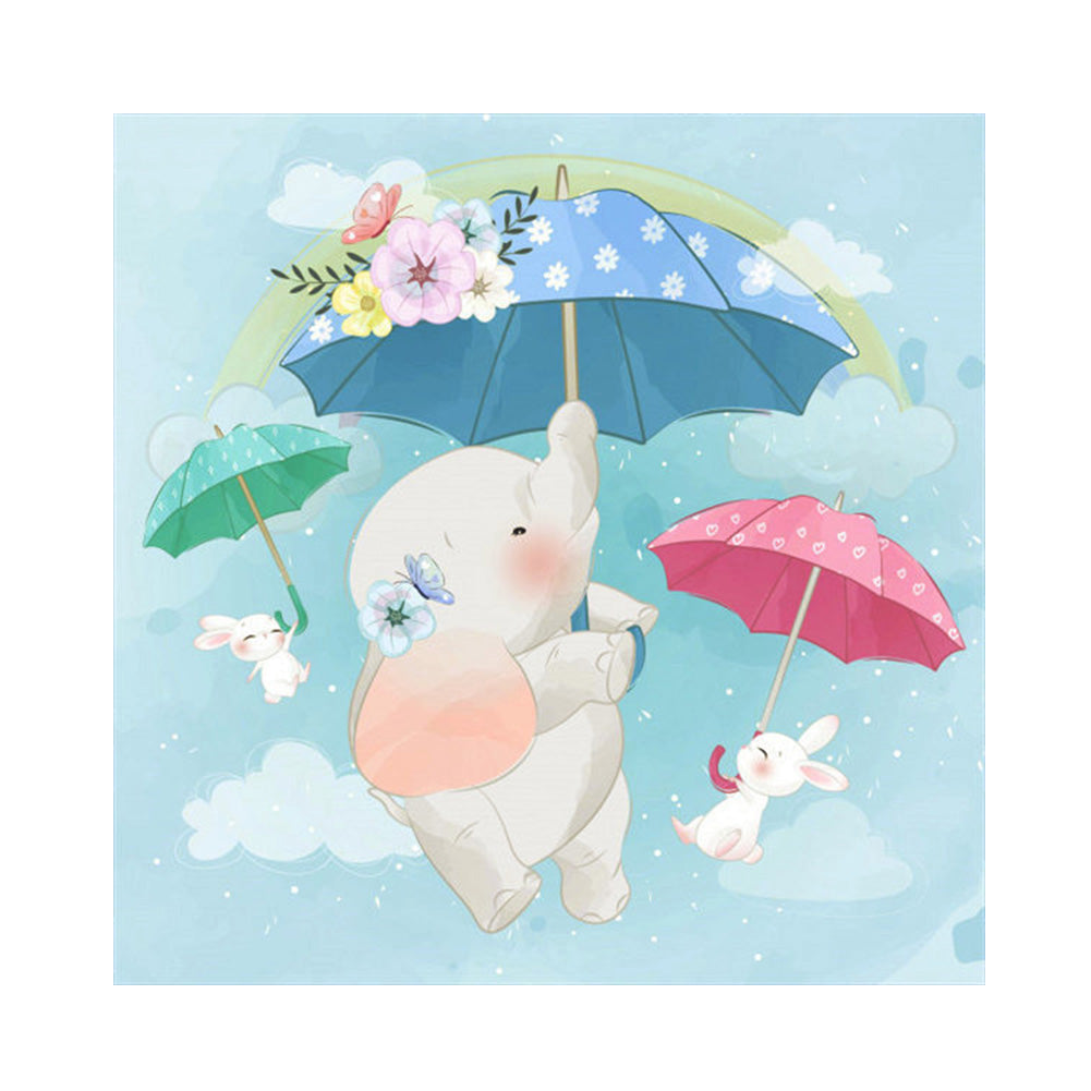 Cartoon Baby Elephant - Full Square Drill Diamond Painting 30*30CM