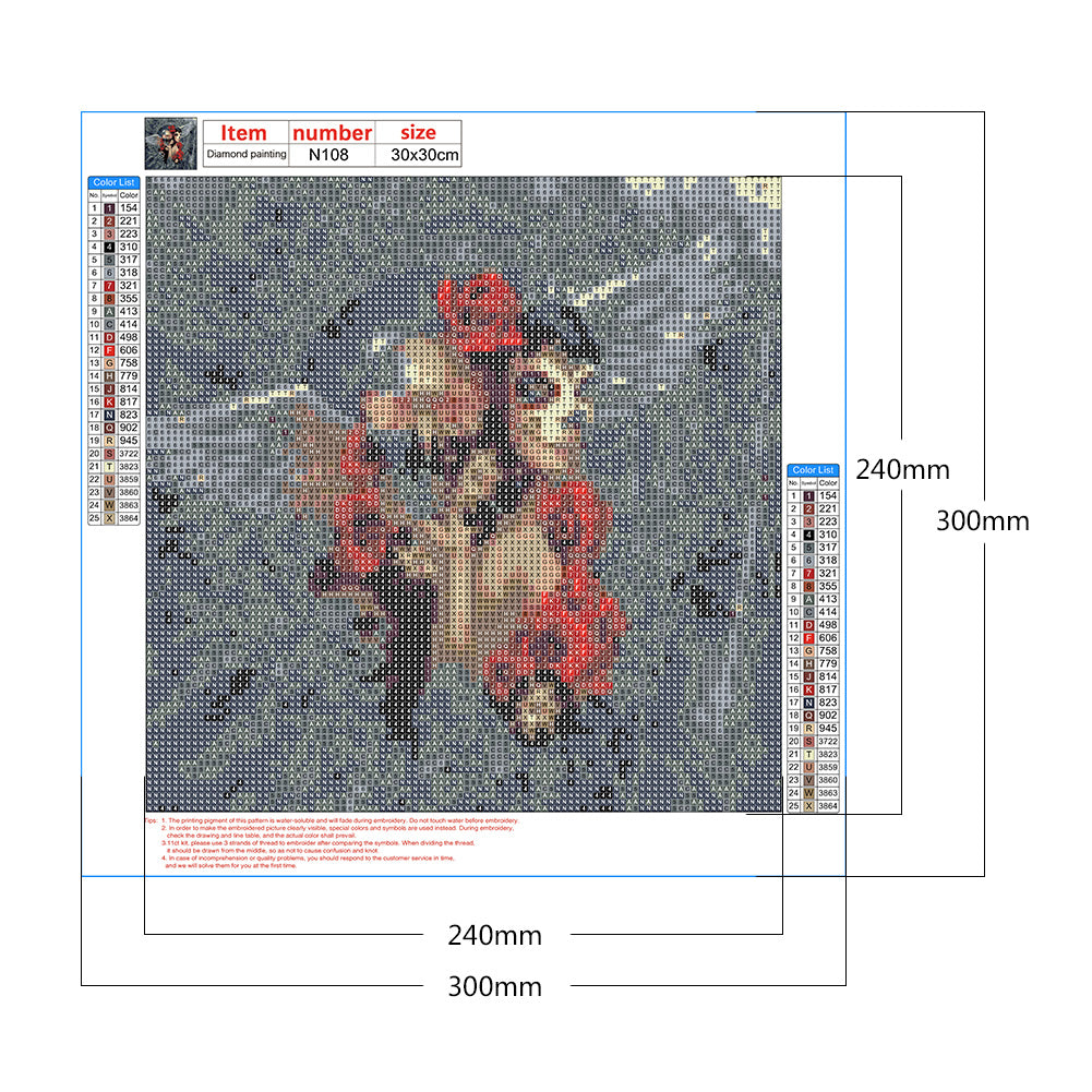 Skull Face Woman - Full Square Drill Diamond Painting 30*30CM