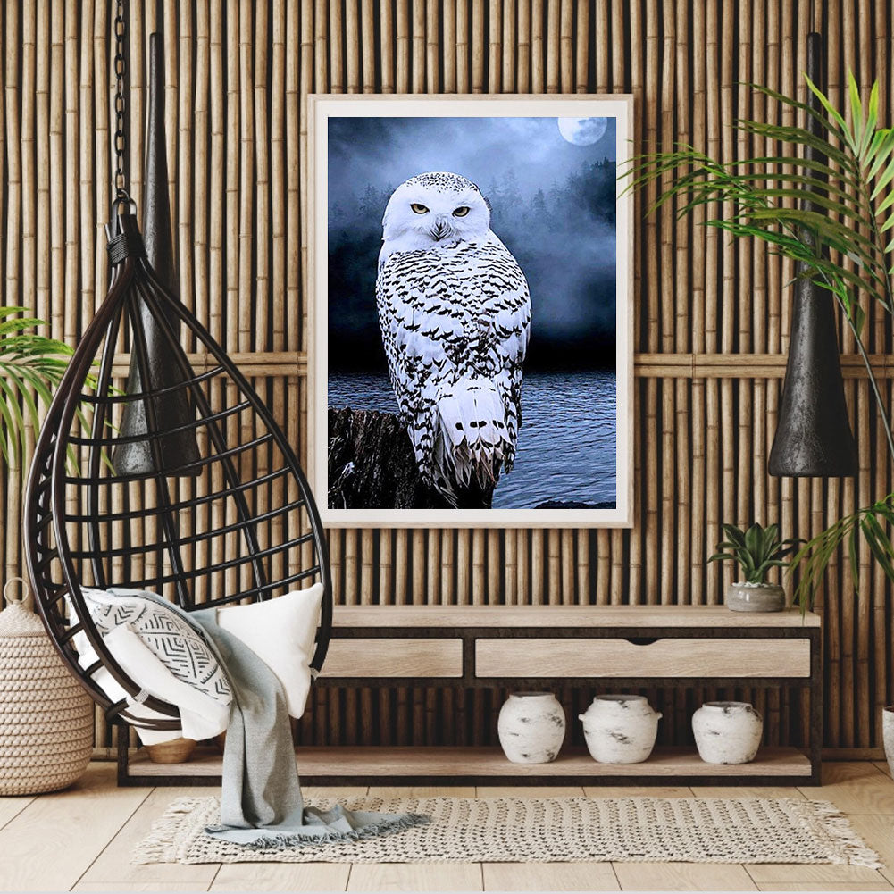 Owl - Full Round Drill Diamond Painting 50*60CM