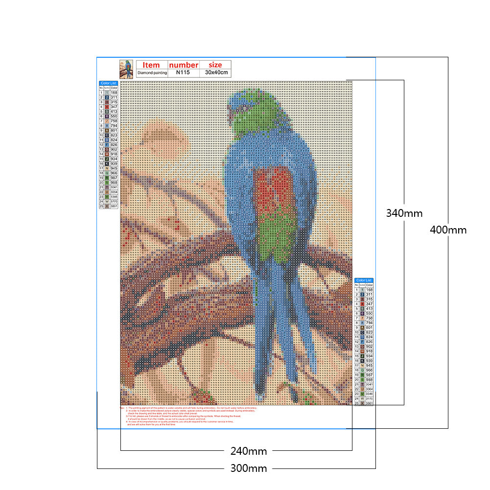 Bird - Full Square Drill Diamond Painting 30*40CM