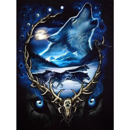 Wolf - Full Round Drill Diamond Painting 30*40CM