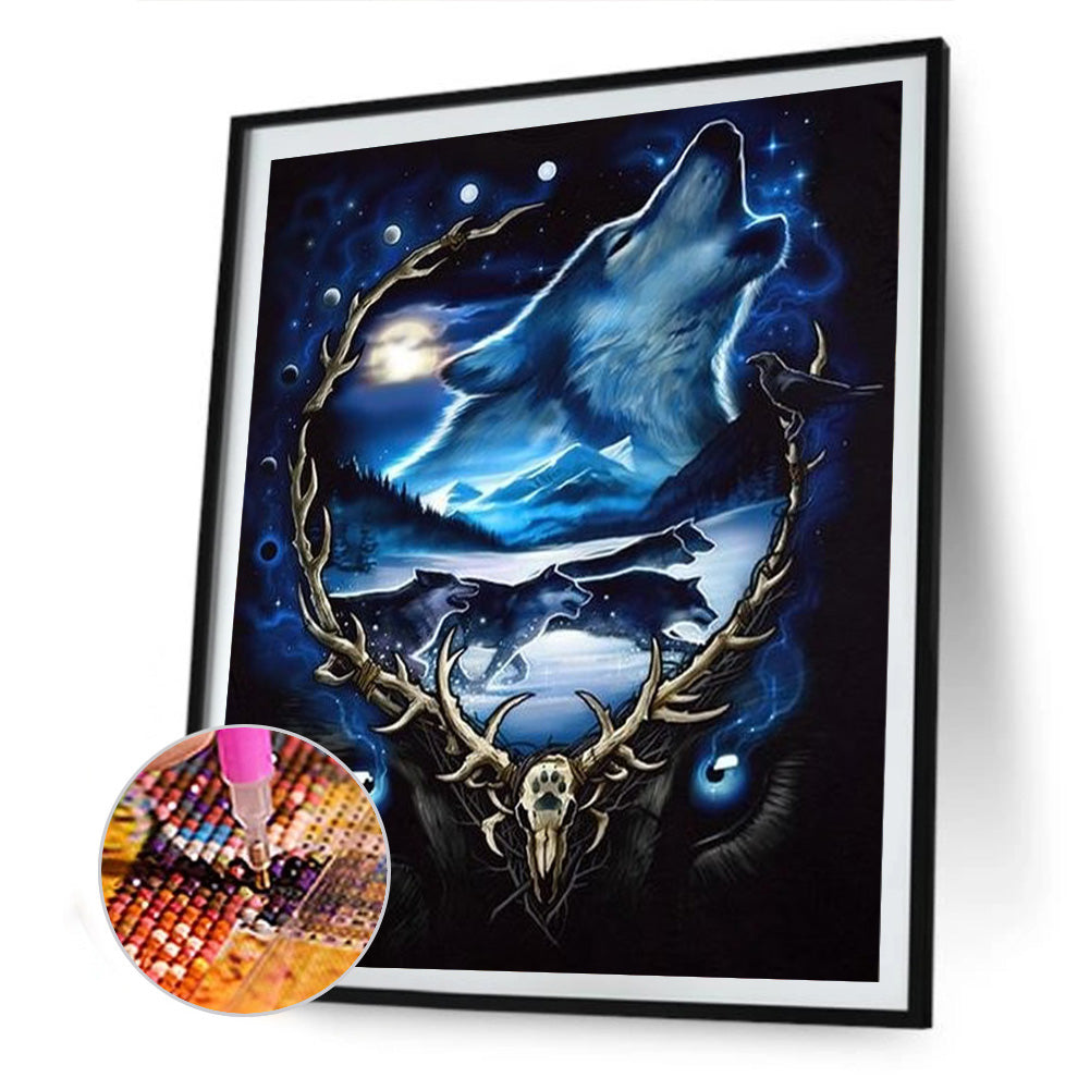 Wolf - Full Round Drill Diamond Painting 30*40CM