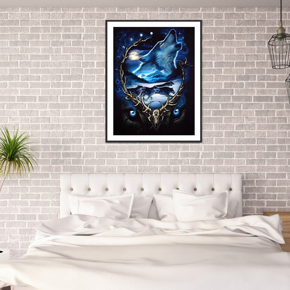 Wolf - Full Round Drill Diamond Painting 30*40CM