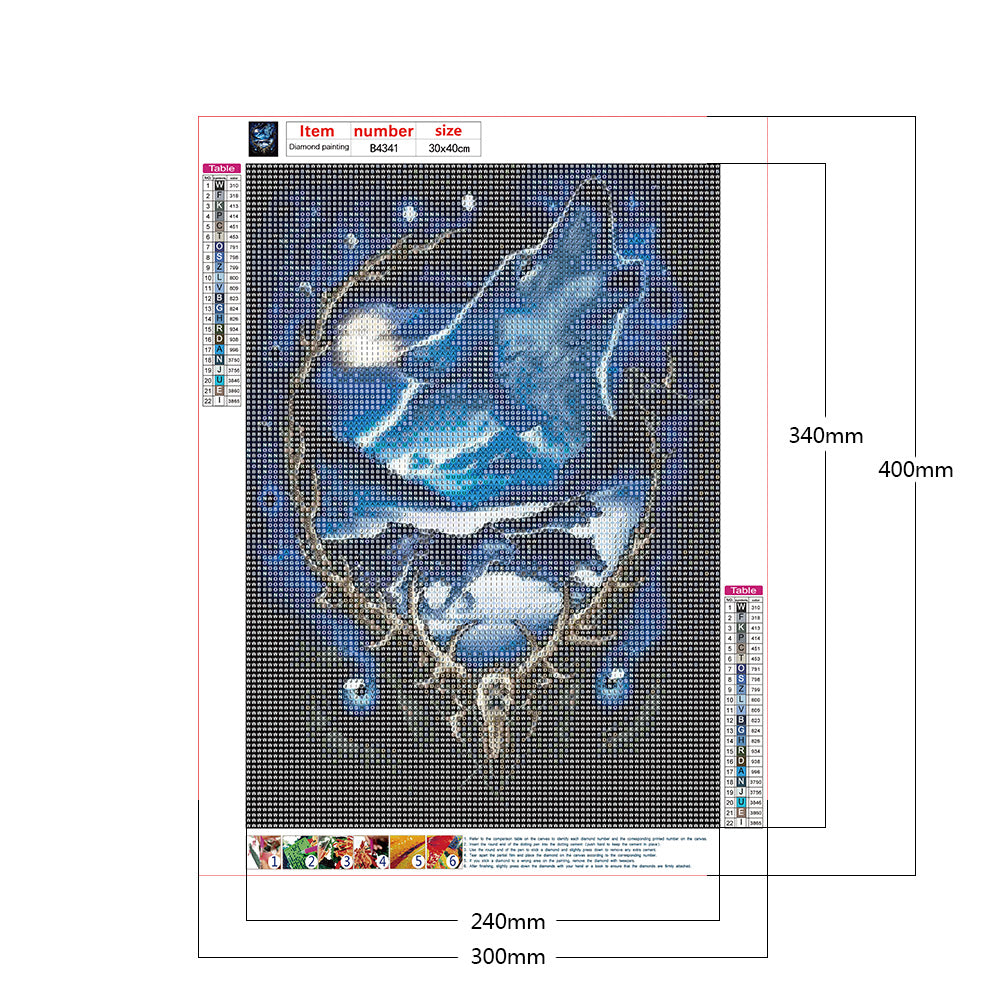 Wolf - Full Round Drill Diamond Painting 30*40CM
