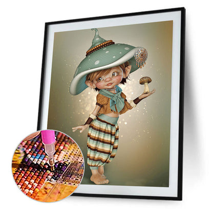 Cartoon Girl - Full Round Drill Diamond Painting 30*40CM