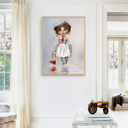 Cartoon Girl - Full Round Drill Diamond Painting 30*40CM