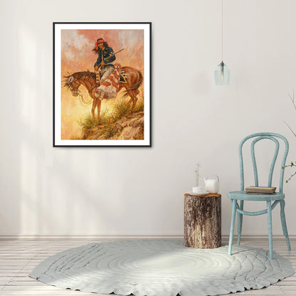 Hunter On Horseback - Full Round Drill Diamond Painting 40*50CM