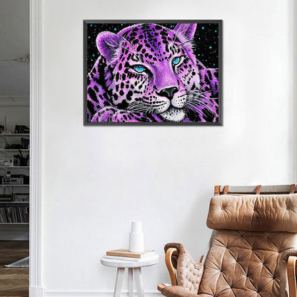 Purple Leopard - Full Round Drill Diamond Painting 40*30CM