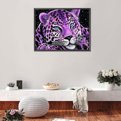 Purple Leopard - Full Round Drill Diamond Painting 40*30CM