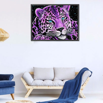 Purple Leopard - Full Round Drill Diamond Painting 40*30CM