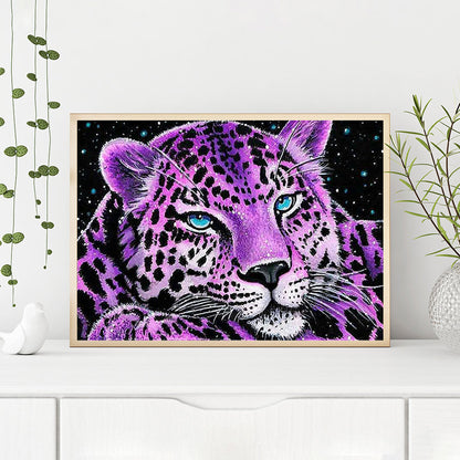 Purple Leopard - Full Round Drill Diamond Painting 40*30CM