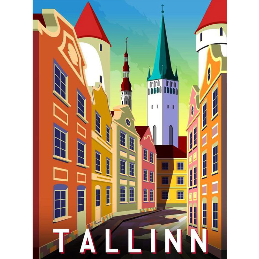 Tallinn - Full Round Drill Diamond Painting 30*40CM